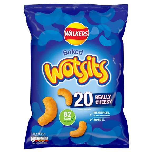 Walkers Wotsits Really Cheesy Multipack Snacks Crisps 20g